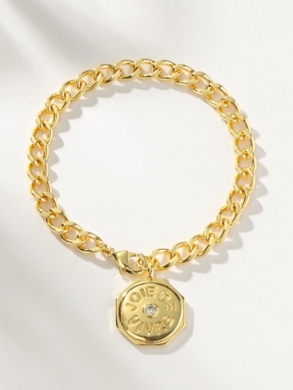 Uncommon James Gold Link Charm Bracelet